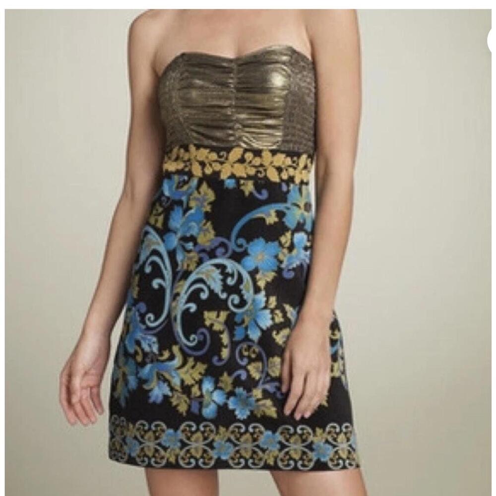 Free People Strapless Floral Embroidered Dress Size 2 NO STRAPS
